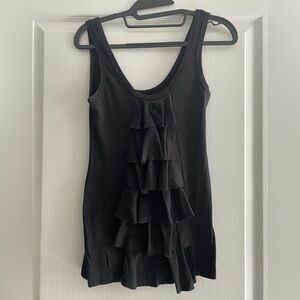 Finn Black Ruffled Women's Top Sz M